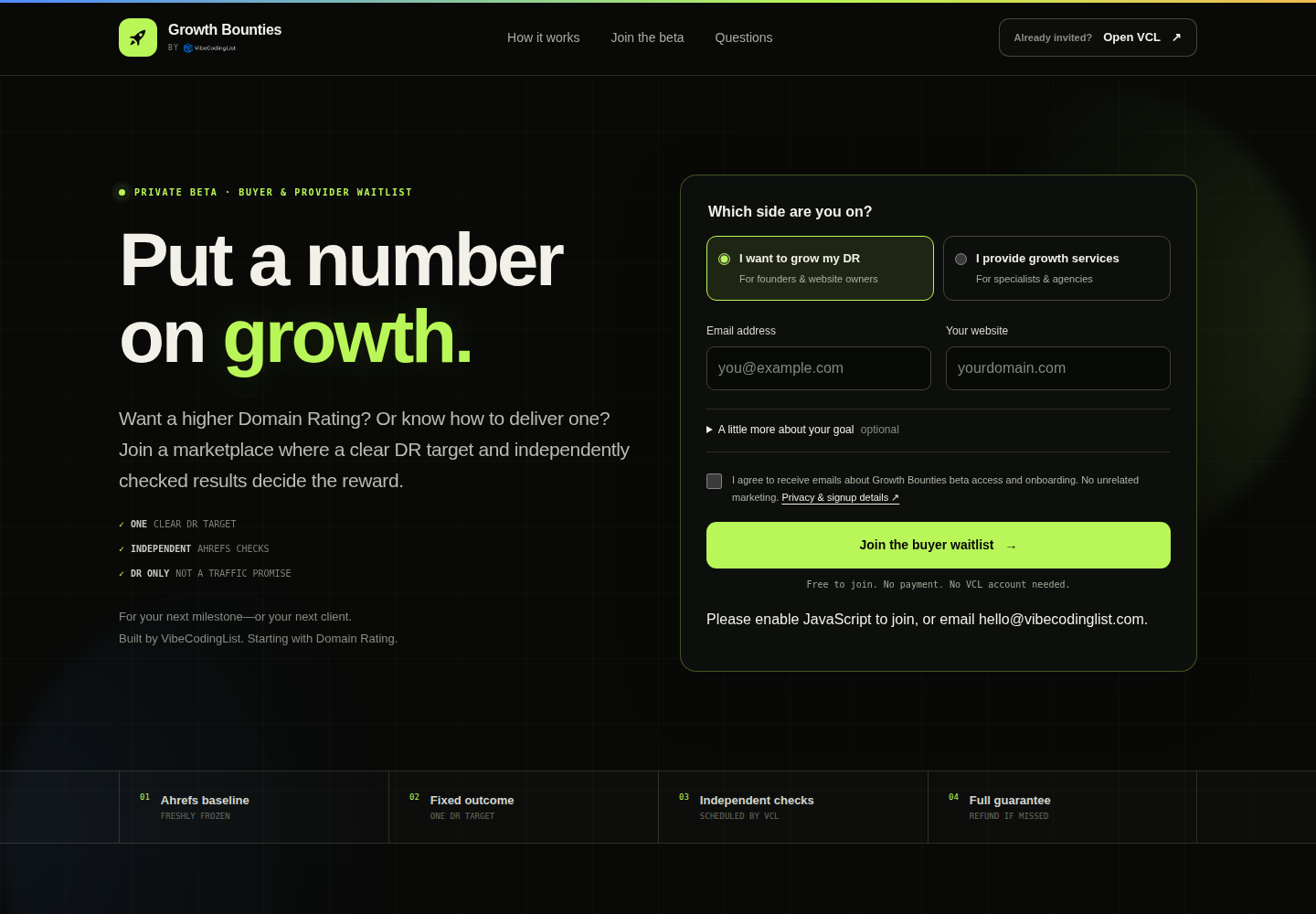 Growth Bounties product screenshot
