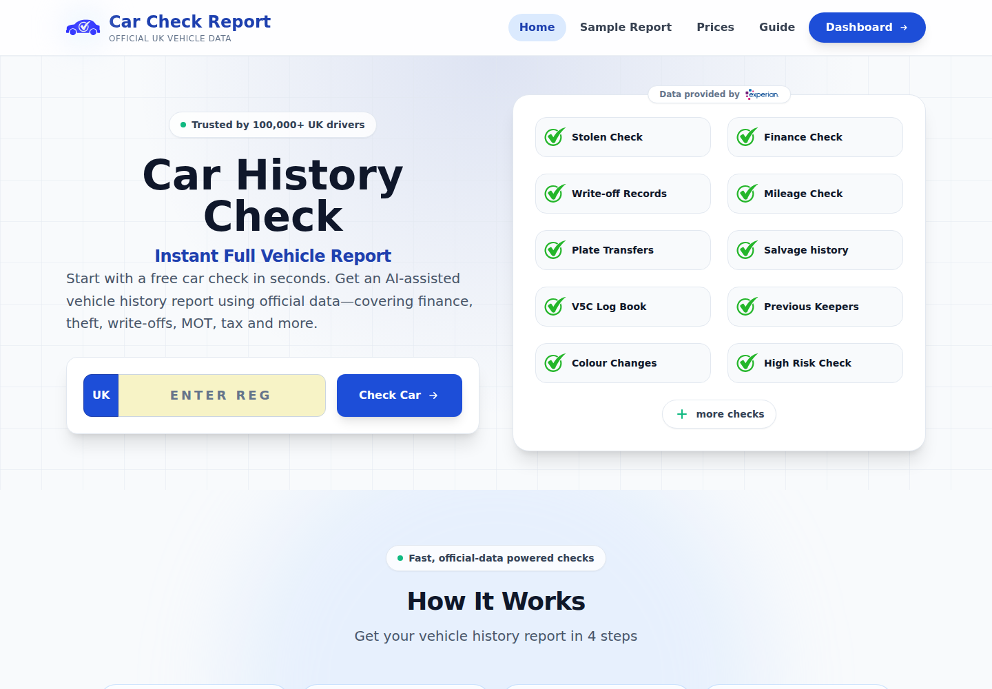 Car Check Report product screenshot