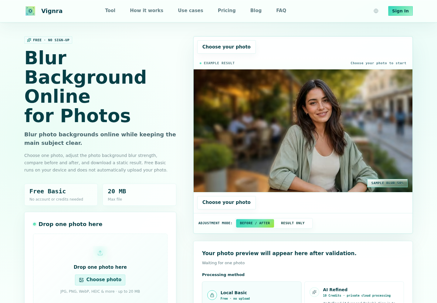 Blur Background product screenshot