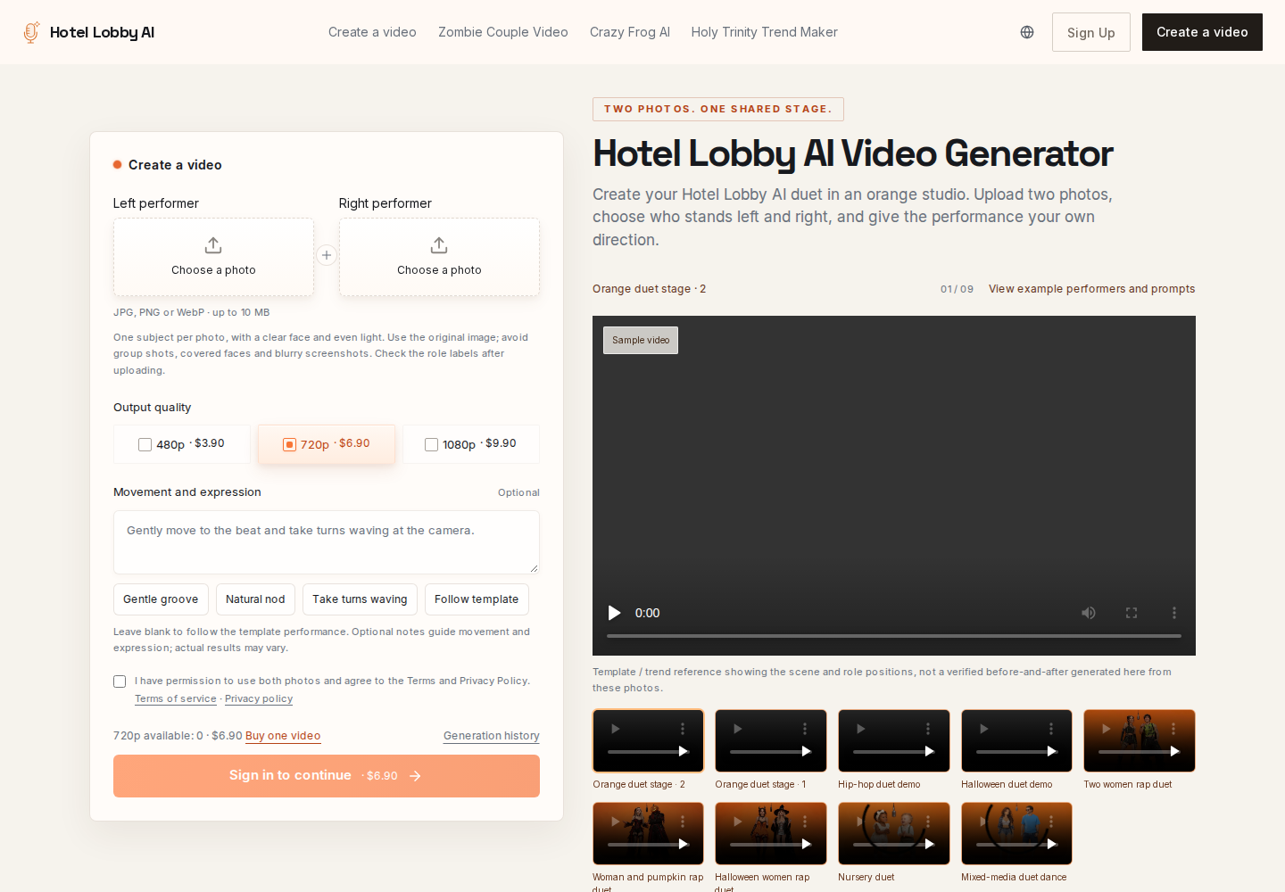 Hotel Lobby AI product screenshot